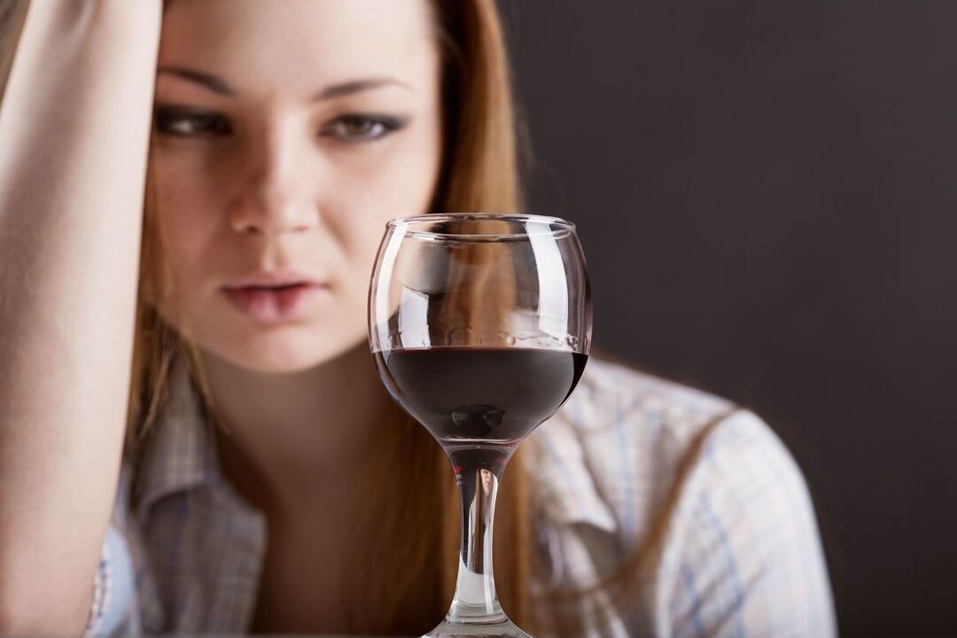 Women addicted to alcohol